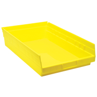 Bacs de rangement pour tablettes, 11-1/8" la x 4" H x 17-7/8" p, Jaune, Capacit&eacute; 40 lb - Quantum Storage System QSB110YL