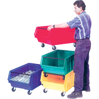 Mobile Giant Stacking Bin, 11-7/8" H x 18-3/8" W x 29" D, 150 lbs. Capacity, Blue - KLETON 
