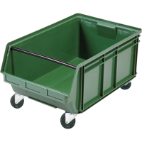 Bac g&eacute;ant empilable et mobile, 11-7/8" ha x 18-3/8" la x 29" p, Capacit&eacute; de 150 lb, Vert - KLETON 