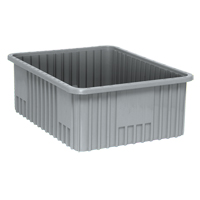 Divider Box&reg; Containers, Plastic, 22.5" W x 17.5" D x 8" H, Grey - Quantum Storage System DG93080GY