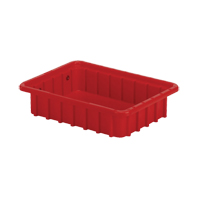 Contenants Divider Box, Poly&eacute;thyl&egrave;ne, 10,8" la x 8,3" p x 2,5" h, Rouge - Lewis Bins+ 6000102