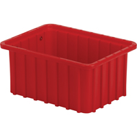 Contenant Divider Box, Poly&eacute;thyl&egrave;ne, 9,8" la x 7,3" p x 5" h, Rouge - Lewis Bins+ 6000302