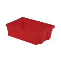 Polylewton Stack-N-Nest&reg; Containers, 6.2" x 20.1" x 13", Red - Lewis Bins+ 5850002