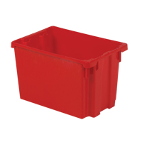 Polylewton Stack-N-Nest&reg; Containers, 12.1" x 19.4" x 12.9", Red - Lewis Bins+ 5740012