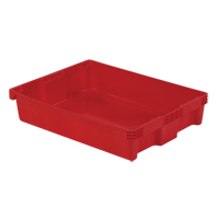 Polylewton Stack-N-Nest&reg; Containers, 6.1" x 29.6" x 22.4", Red - Lewis Bins+ 5622002