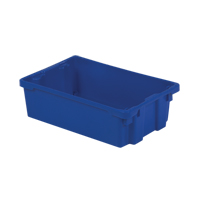 Polylewton Stack-N-Nest&reg; Containers, 6.2" x 20.1" x 13", Blue - Lewis Bins+ 5850037