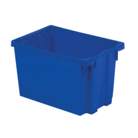 Polylewton Stack-N-Nest&reg; Containers, 12.1" x 19.4" x 12.9", Blue - Lewis Bins+ 5740007
