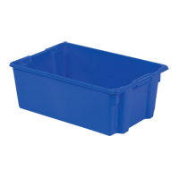 Polylewton Stack-N-Nest&reg; Containers, 10.5" x 28.4" x 18.7", Blue - Lewis Bins+ 5800717