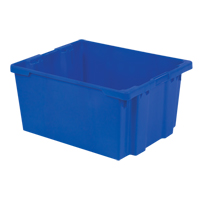Polylewton Stack-N-Nest&reg; Containers, 15.1" x 30.1" x 24", Blue - Lewis Bins+ 5781000