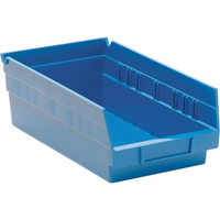 Bacs pour tablette, 6-5/8" la x 4" H x 11-5/8" p, Bleu, Capacit&eacute; 30 lb - Quantum Storage System QSB102BL