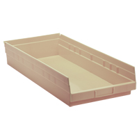 Bac pour &eacute;tag&egrave;re &eacute;conomique, 11-1/8" la x 4" H x 23-5/8" p, Ivoire, Capacit&eacute; 60 lb - Quantum Storage System QSB116IV