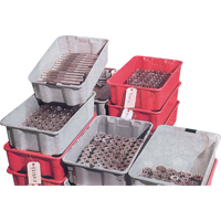 Stack-N-Nest&reg; Plexton Containers, 19.9" W x 27.5" D x 14" H, Red - Lewis Bins+ SN2419-14D-RE