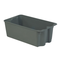 Stack-N-Nest&reg; Plexton Containers, 16.9" W x 30.6" D x 11.1" H, Grey - Lewis Bins+ SN2716-11P-GY