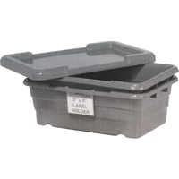 Bacs empilables en crois&eacute;, 16" la x  p x 8,5" h, Gris - Quantum Storage System TUB2516-8GY