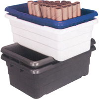 Bacs empilables en crois&eacute;, 16" la x  p x 8,5" h, Gris - Quantum Storage System TUB2516-8GY
