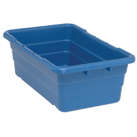 Bacs empilables en crois&eacute;, 16" la x  p x 8,5" h, Bleu - Quantum Storage System TUB2516-8BL