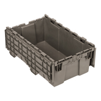 Bac de distribution avec couvercle &agrave; charni&egrave;res, 11-9/16" x 19-5/8' x 7-1/2", Gris - Quantum Storage System QDC2012-7