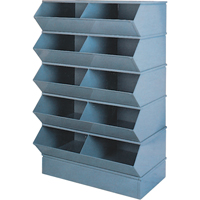 Syst&egrave;mes sectionnels &agrave; assembler, Cap. 5000 lb, 37" la x 24" p x 55" h, Bleu - Stackbin 3-510SSB-4