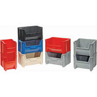 Contenants &agrave; empiler g&eacute;ants, 16,5" la x 17,5" p x 12,5" h, Gris - Quantum Storage System QGH800GY