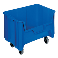 Mobile Giant Stack Container, 12-7/16" H x 19-7/8" W x 15-1/4" D, 250 lbs. Capacity, Blue - Quantum Storage System QGH705MOBBL