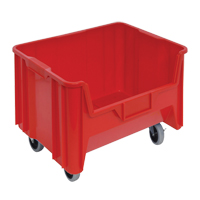 Mobile Giant Stack Container, 12-7/16" H x 19-7/8" W x 15-1/4" D, 250 lbs. Capacity, Red - Quantum Storage System QGH705MOBRD