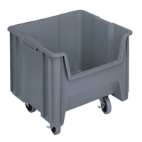 Mobile Giant Stack Container, 12-1/2" H x 16-1/2" W x 17-1/2" D, 250 lbs. Capacity, Grey - Quantum Storage System QGH805MOBGY