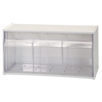 Dividable Tip Out Bins, 11-7/8" W x 5-1/4" D x 5-15/16" H - Quantum Storage System QTB410WT