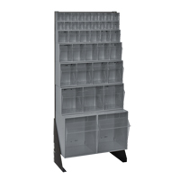 Support pour bacs basculants, 23-5/8" la x 8" p x 52" h, 38 tiroirs - Quantum Storage System QFS148-38GY