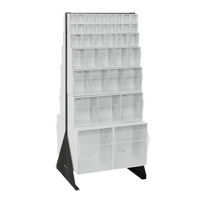 Support pour bacs basculants, 23-5/8" la x 16" p x 52" h, 76 tiroirs - Quantum Storage System QFS248-76WT