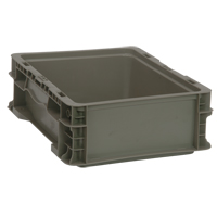 Contenant pliable et empilable, 15" la x 12" p x 5" h, Gris - Quantum Storage System RSO1215-5