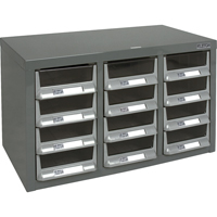 Casiers pour pi&egrave;ces KPC-100 , Acier galvanis&eacute;, 12 tiroirs, 23" x 11-2/5" x 13-4/5", Gris - KLETON 