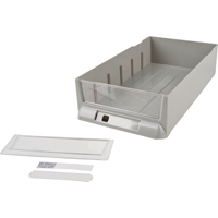 Replacement Drawer for KPC-100 Parts Cabinets, Plastic, 6-3/8" W x 11-3/10" D x 2-11/16" H, Grey - KLETON 