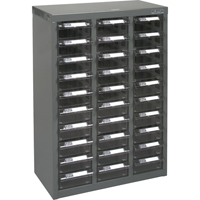 Casiers pour pi&egrave;ces KPC-700, Acier galvanis&eacute;, 30 tiroirs, 17-1/2" x 8-7/10" x 25-3/10", Gris - KLETON 