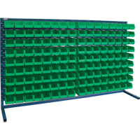 Louvered Rack with Bins, 144 Bins, 72" W x 15" D x 40" H - KLETON 