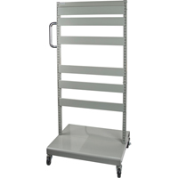 Servante mobile de bacs &agrave; plateaux inclinables - chariot seulement, &agrave; deux c&ocirc;t&eacute;s, 26-1/4" la x 22" p x 57-1/2" h - KLETON 