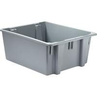Caisse-palette empilable et emboîtable, 10" x 19,5" x 23,5", Gris - Rubbermaid FG173100GRAY
