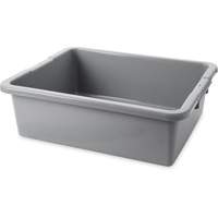 Undivided Bus/Utility Box, 7" H x 21.5" D x 17" L, Polyethylene, Grey - Rubbermaid FG335100GRAY