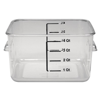Contenant carr&eacute; &agrave; encombrement r&eacute;duit Rubbermaid, Plastique, Capacit&eacute; de 3,8 L, Transparent - Rubbermaid 2020956