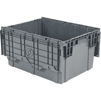 Contenants de distribution Flipak en plastique poly&eacute;thyl&egrave;ne (PE), 27,9" x 20,9" x 15,2", Gris - Orbis 5890596