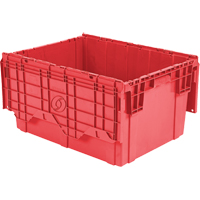 Contenants de distribution Flipak en plastique poly&eacute;thyl&egrave;ne (PE), 27,9" x 20,9" x 15,2", Rouge - Orbis 5890677