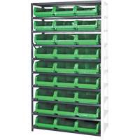 &eacute;l&eacute;ment de rayonnage avec bacs empilables, Acier, Bac Magnum, Ajout, 42" la x 76" h - Quantum Storage System 