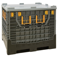 Contenant de vrac pliable, 47,2" lo x 39,4" la x 39,4" h, Gris - KLETON 