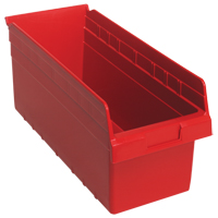 Bacs pour &eacute;tag&egrave;re Store-Max, 8-3/8" la x 8" H x 17-7/8" p, Rouge, Capacit&eacute; 56 lb - Quantum Storage System QSB808RD