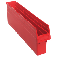 Bacs pour &eacute;tag&egrave;re Store-Max, 4-3/8" la x 8" H x 23-5/8" p, Rouge, Capacit&eacute; 68 lb - Quantum Storage System QSB805RD
