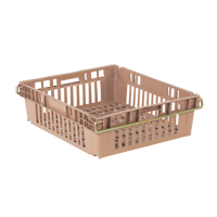 Contenant en plastique empilable Stack-N-Nest pour l'agriculture, 20,3" x 24" x 6,8", Beige - Orbis 5935016