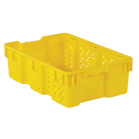 Contenant en plastique empilable Stack-N-Nest pour l'agriculture, 16" x 23,9" x 7,3", Jaune - Orbis 5160067