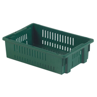Agricultural Plastic Stack-N-Nest Container, 13.1" x 19.7" x 5.6", Green - Orbis 1105246