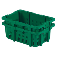 Food Handling Plastic Stack-N-Nest Container, 16" x 23.9" x 8.8", Green - Orbis 1102569