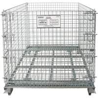Conteneur repliable en m&eacute;tal grillag&eacute;, 40" la x 48" p x 42" h, Capacit&eacute; de 4000 lb - KLETON 