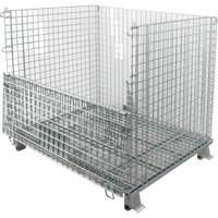 Conteneur repliable en m&eacute;tal grillag&eacute;, 40" la x 48" p x 42" h, Capacit&eacute; de 4000 lb - KLETON 